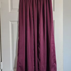 Burgandy Double slit skirt